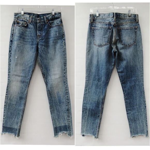 GRLFRND Womens Size 27 Yasmin Joan Button Fly Acid Wash Raw Hem Jeans - Picture 15 of 15